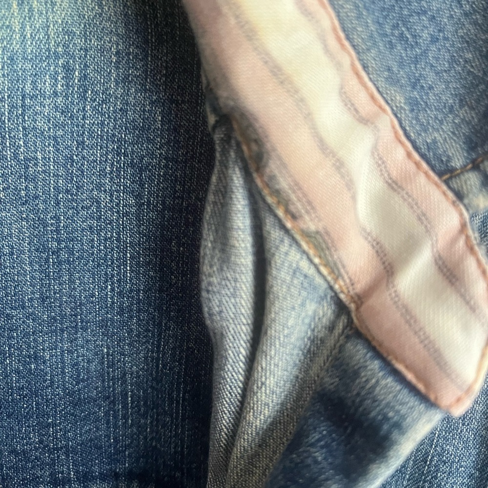 Gap Vintage Y2K Denim Shacket Blue Jean Jacket Faded Thrash Grunge Preppy Rodeo - Picture 8 of 9